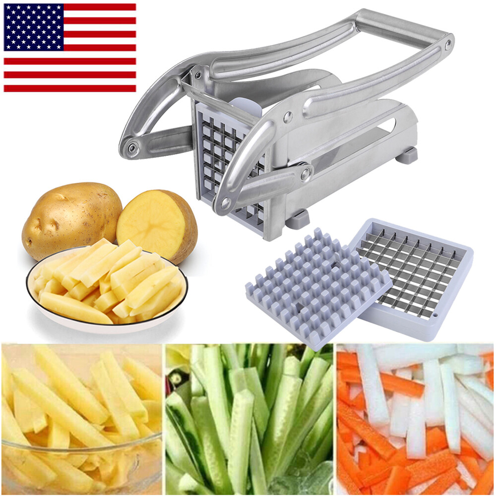 Cortador De Papas Fritas Patatas Verduras Vegetales De Acero Inoxidable Filadas