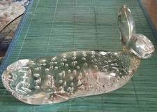 RARE SIGNED MURANO ALESSANDRO MORETTI WHALE FOR PILGRAM GLASS