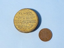 Antique / Vintage Resinol Baltimore SSAMPLE Tin #D