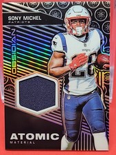 2019 Panini Obsidian Atomic Materials #3 Sony Michel PATRIOTS #13/75 jersey sb