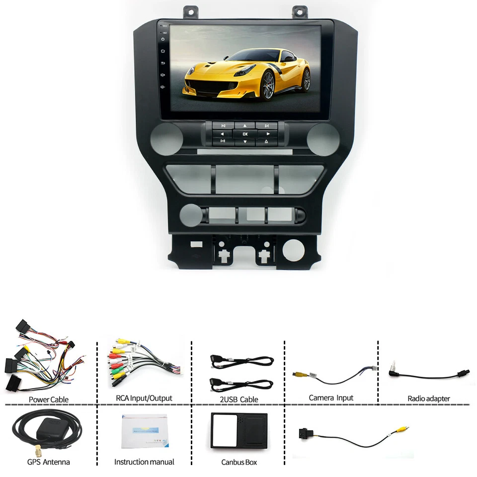 For Ford Mustang 2015-2021 9" 2+32G Android 13 Carplay Car Stereo Radio GPS Navi - Image 4 of 4