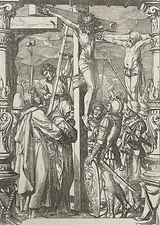 Holbein Hans (1497-1543) La passion Christ crucifixion graveur Ed Lièvre 1877 