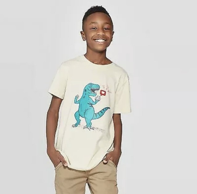 Childrens Cat \u0026 Jack Dino Heart Short 