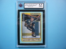 1990/91 O-PEE-CHEE HOCKEY BOX BOTTOM CARD #A ALEX MOGILNY ROOKIE RC KSA 8.5 OPC