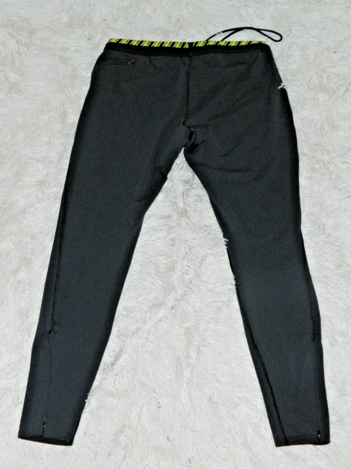 Leggings Hoka One One Para Hombre Talla X-Grande Negro Verde Rendimiento Hupana Correr Foto 2 de 4