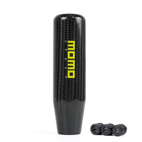 13CM MOMO Black Carbon Fiber Manual Car Gear Shift Knob Stick Shifter - Picture 4 of 4