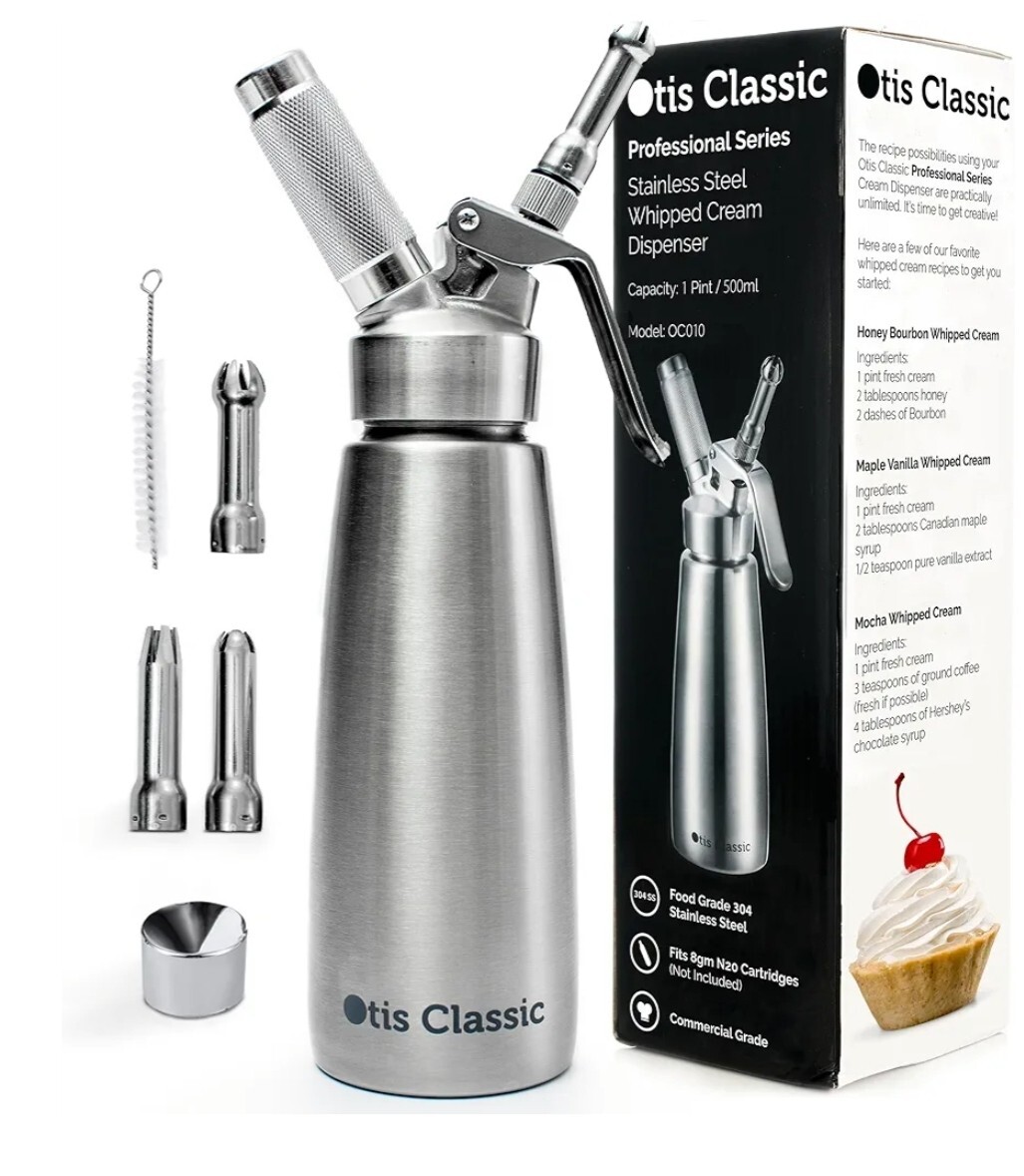 Otis Classic Stainless Steel Whipped Cream Dispenser 500ml New Sealed OCO1O