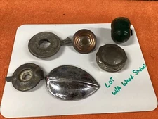 Vintage LOT Car auto Caps Covers Pedals Ash Tray Old Auto Parts Car Truck Old