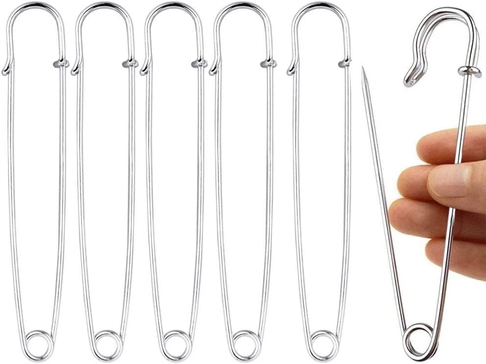 Kbnian 20 Pcs Extra Large Safety Pins 10 * 2cm Giant Safety Pin, Heavy