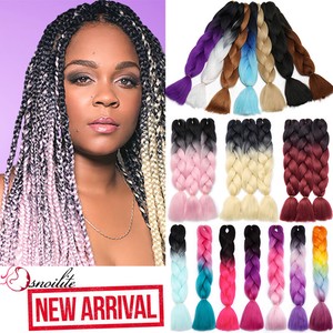 100 Real Box Braids Jumbo Crochet Xpress Pink Blue Ombre African
