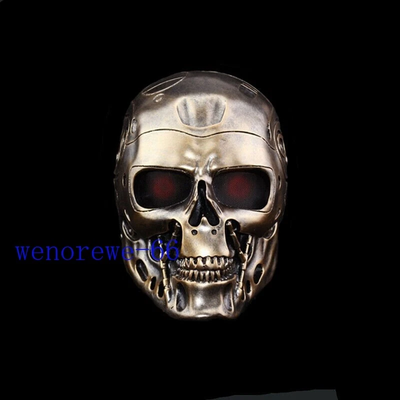 The Terminator Robot Full Face Mask 1PC Resin Mask Halloween Party Cosplay Props - Image 2 of 4