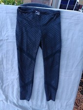 Old Navy Active Go Dry Size Med, Black Athletic Pants Stretch, Mesh Stripe