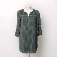 Madewell 100 Silk Floral Bell Sleeve A-Line Shift Dress Small Boho Romantic