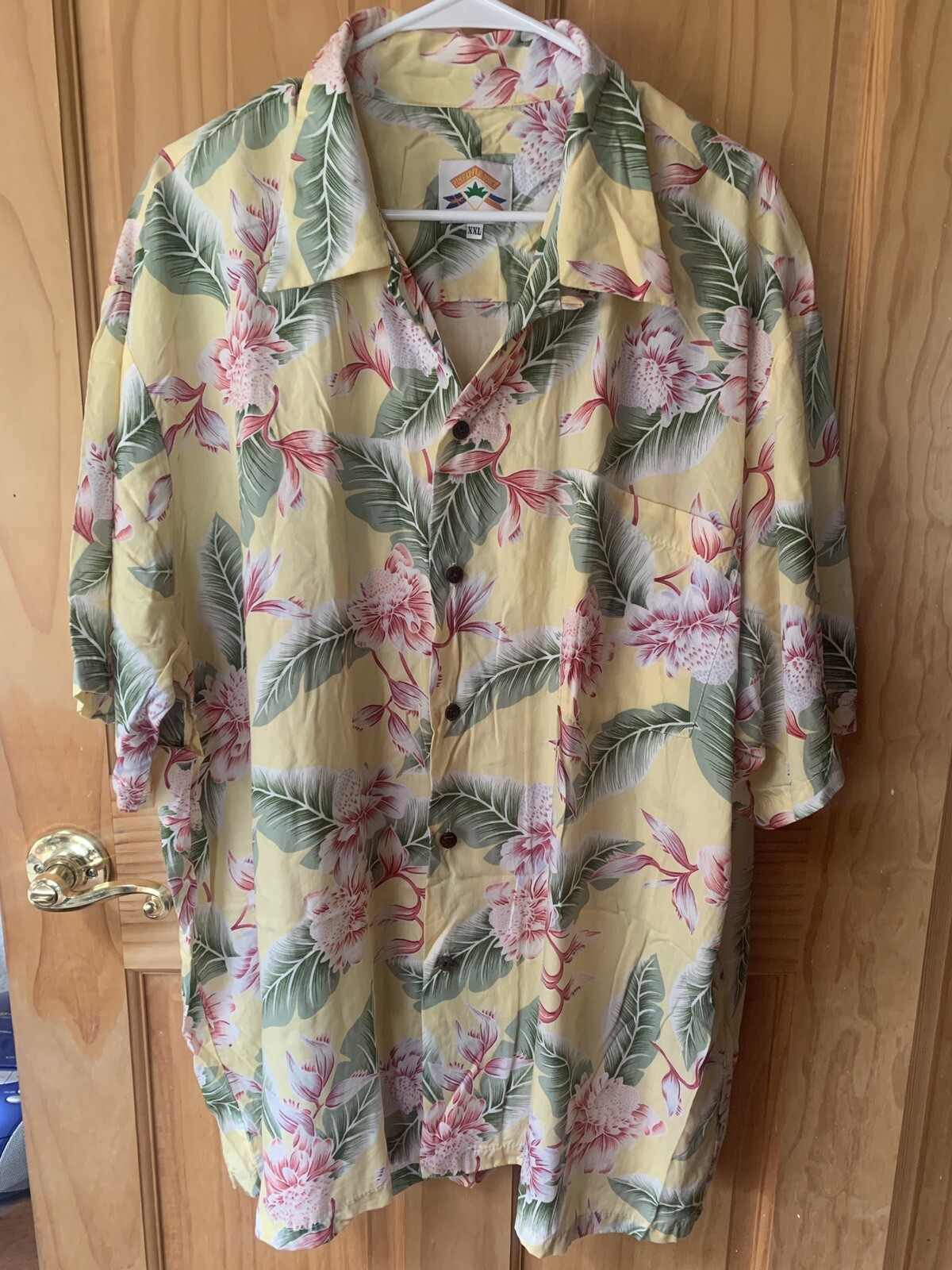 Pineapple Juice Hawaiian Classic Aloha Button Shirt Y… Gem