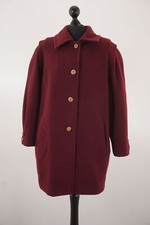 Wool & Cashmere women's short coat coat 46/48 red burgundy single breasted with wool