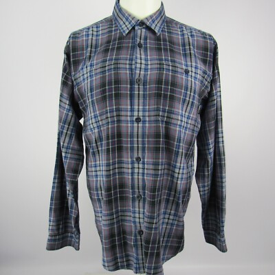PATAGONIA Long Sleeve Dress Shirt Men's Medium Plaid Organic Cotton Button  Up | eBay