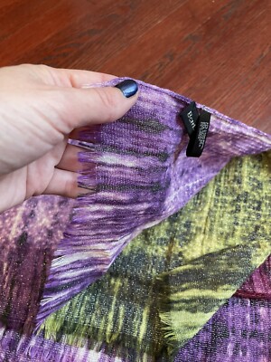 Barbieri Italian Lana Wool Silk Lurex Scarf Wrap