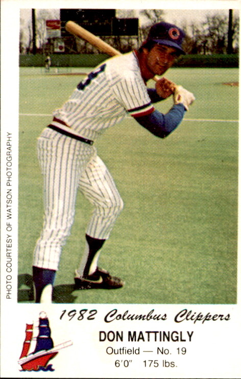1982 Columbus Clippers Police #19 Don Mattingly - NM Baseball Card