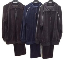 Men's Fashion Velour Track Set Jogging Suit with Jacket Pants by Classico New