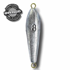 Torpedo Sinkers 8 oz, Select Qty Up To 16pk/8lbs Handcrafted By Down RiggersLLC