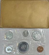 1964 Canada Silver Uncirculated 6-Coin Set RCM with COA 80% Silver Dollar