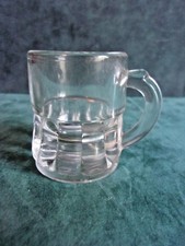 Small Federal Glass Beer Mug Shaped Toothpick Holder- Made in USA