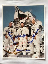 Apollo 12 Signed Photo Charles Conrad, Alan Bean, Richard Gordon w/ 3 Photos COA