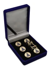Past Master F&AM No Square Masonic Button Covers Tux Set