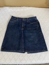 Vintage Nautica Denim Jean Skirt USA Made With Pockets Women’s Size 10