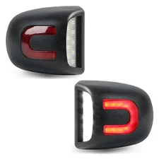 2PCS Red Tube LED License Plate Lights For Chevy Silverado GMC Sierra 1500 2500