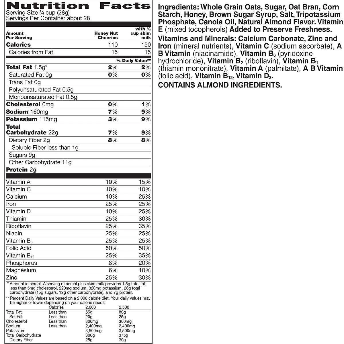 Honey Nut Cheerios Naturally Flavored Sweetened Whole Grain Oat 