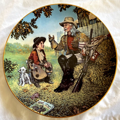 Bradford Exchange Crown Parian American Folk Heroes Buffalo Bill Collector Plate