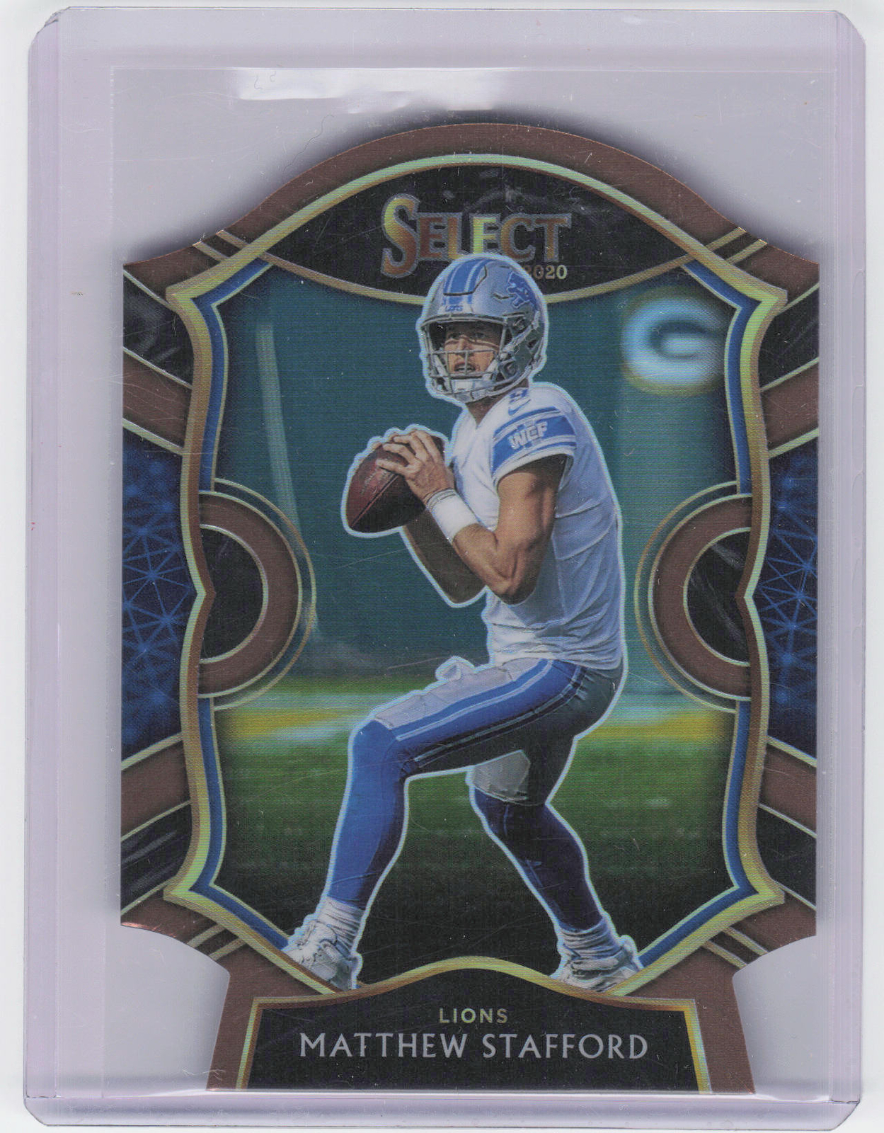 2020 Panini Select #11 Matthew Stafford Copper Prizm Die Cut #/355