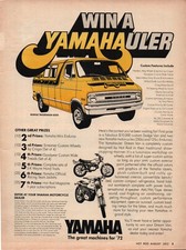 Vintage Print Ad 1972 Yamaha Dirt Bike Enduro Yamahauler