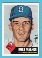 1953 Topps Baseball Reprint # 134 Rube Walker  -- Brooklyn Dodgers -- Box 733