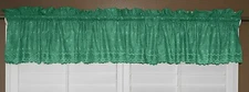 Scalloped Bottom Cotton Eyelet Fabric Valance/Tier Window Treatment