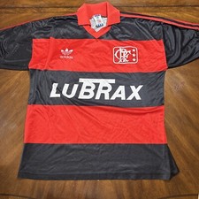 Vintage Adidas Flamengo 1990/1992 Home Football Shirt Soccer Jersey Lubrax Large