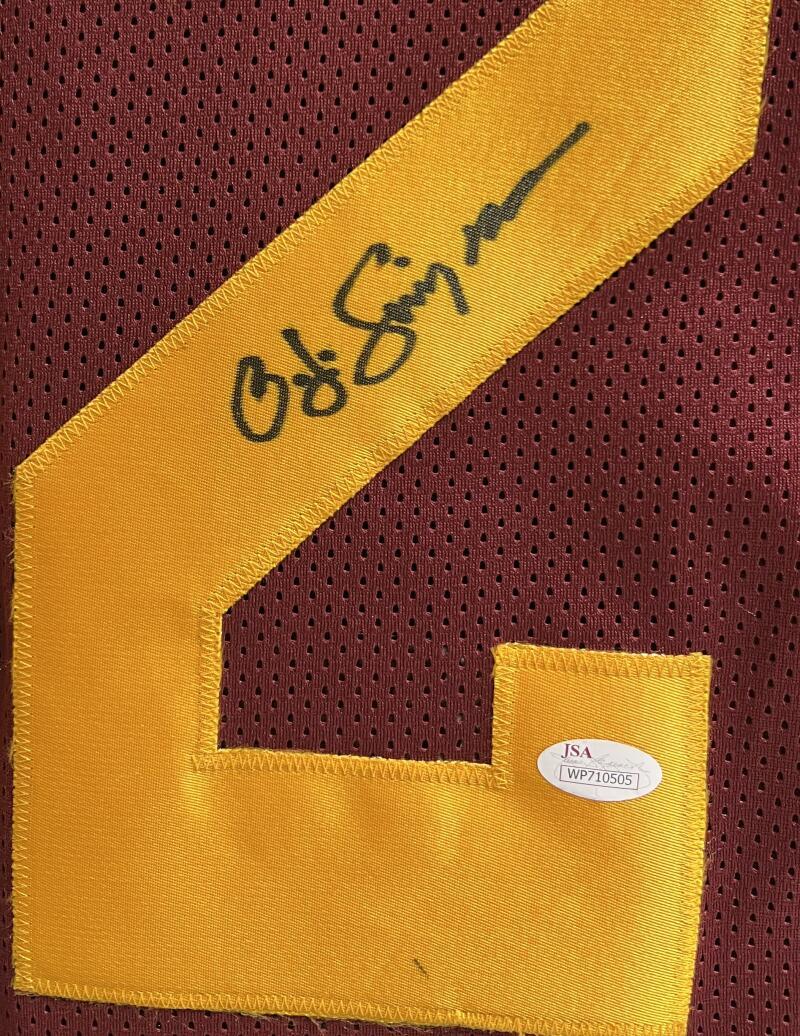 O.J Simpson Autograph Signed Yellow Jersey Number Football Jersey