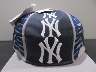 VINTAGE New York Yankees Hat Cap Snap Back Blue Gray MLB Baseball