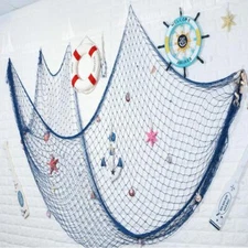 Undersea Pirate Party Fish Net Decor: Hanging Beach Ornaments for Kids' Fun