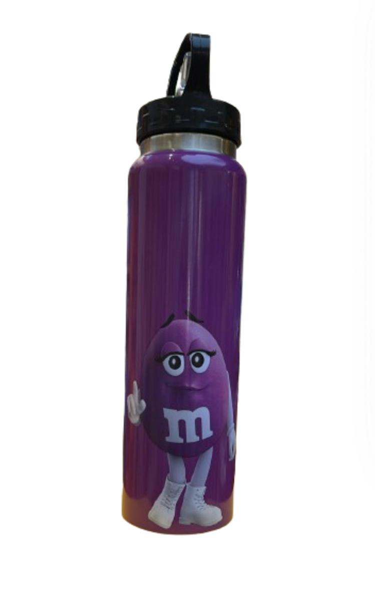 M&M's World Purple Character Water Bottle 25oz Flip Lid New | eBay