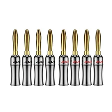 Audiocrast HiFi Speaker Banana Plugs Gold Dual Screws Locking Banana Connector