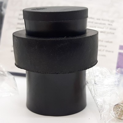 Cylindrical Door Stopper Lot Of 14 Open Box Black Metal/Rubber Floor Mount