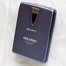 SONY WM-EX2 1996 Walkman Blue Vintage Cassette Player Made in Japan Tested