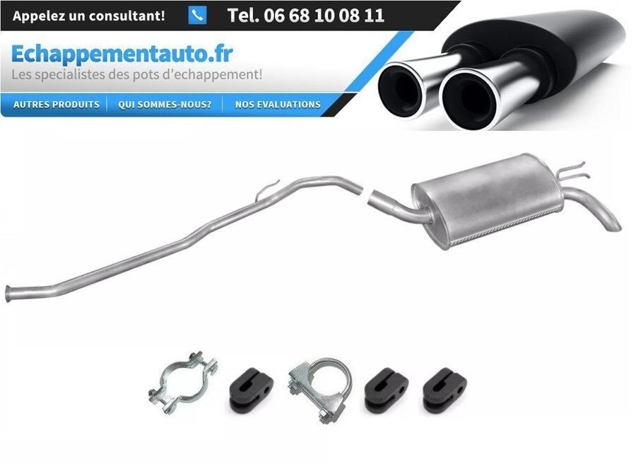Silencieux arrière Renault Clio 3 pour moteurs 1.2 1.4 et 1.6 essence d'origine 8200385654