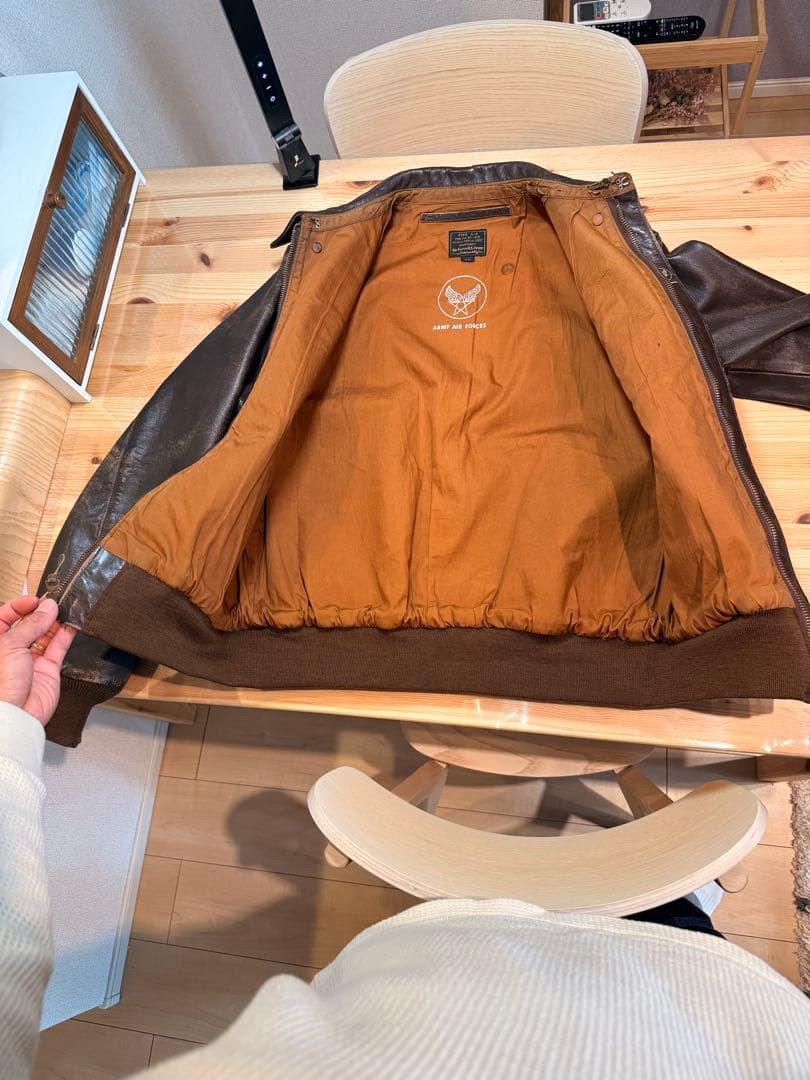 Buzz Ricksons A2 Horsehide Flight Jacket Good Use… - image 9