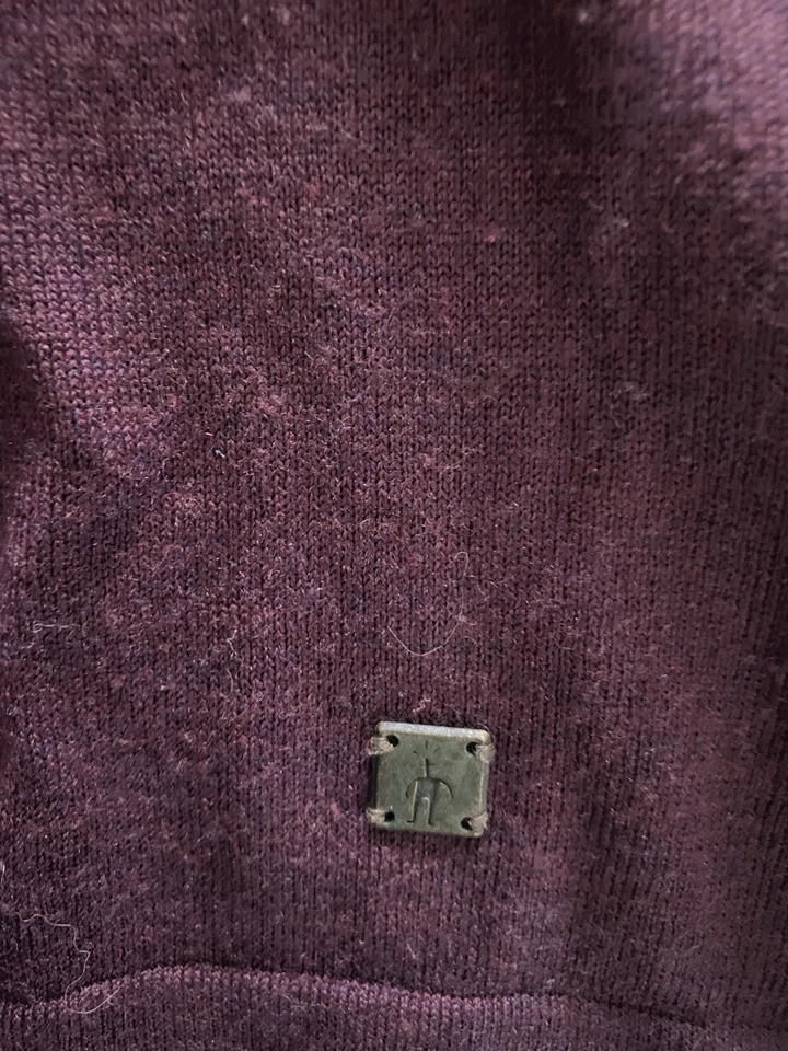 SmartWool Women’s Wool Blend Mixed Media Striped V Neck Sweater Size L - Image 3 of 4