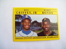 KEN GRIFFEY JR. & BARRY BONDS 1991 FLEER # 710 MLB BASEBALL