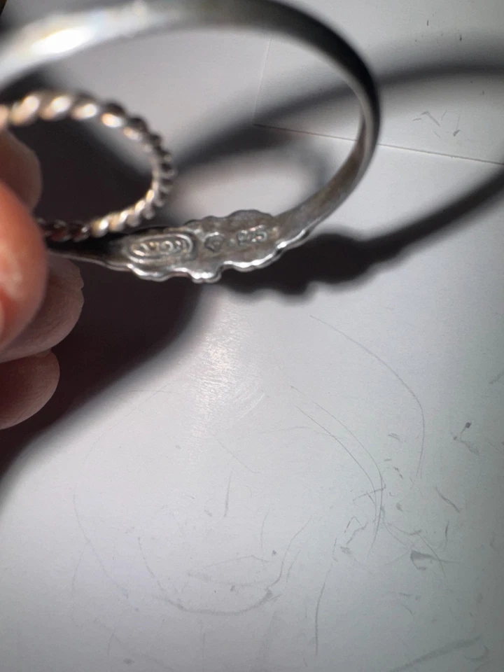 Sterling Silver Flower Floral Hibiscus Avon Signed Enamel Earrings SS-917 - Изображение 2 из 4