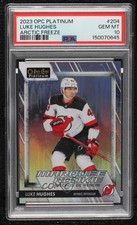 2023 O-Pee-Chee Platinum Arctic Freeze 48/99 Luke Hughes #204 PSA 10 GEM MT 0pi6